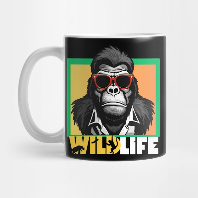 wild life , gorilla life , funny by twitaadesign